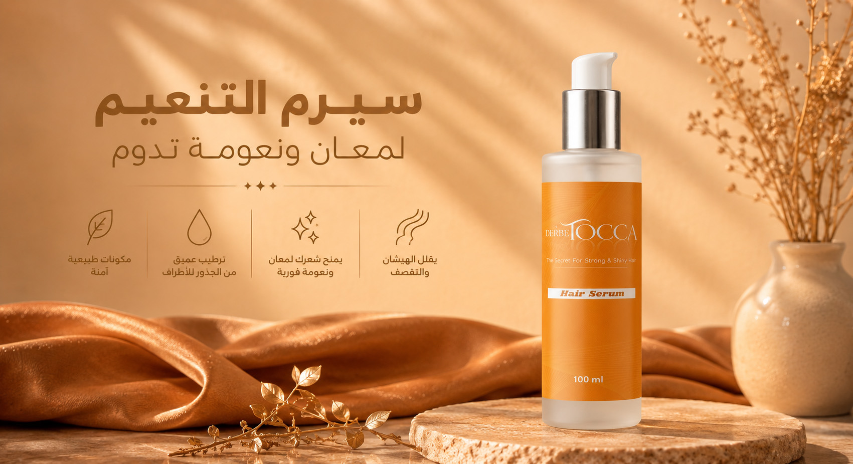 خطوتك الأساسية قبل السيشوار والمكواة! يغلف السيروم كل خصلة ليحميها، يعالج الهيشان فوراً، ويمنح شعرك تغذية مكثفة تحفز نموه وتزيد من طوله في كل استخدام.